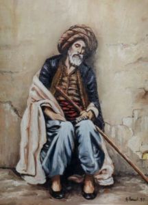 Voir le détail de cette oeuvre: le vieux turc d'Alger gouache